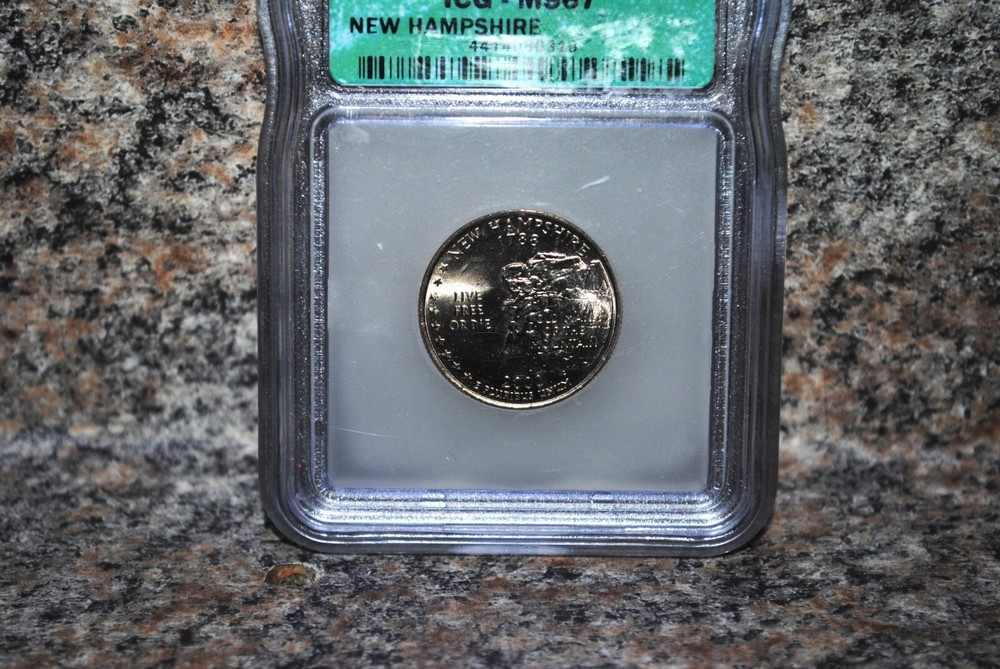 2000 D ICG MS67 NEW HAMPSHIRE QUARTER