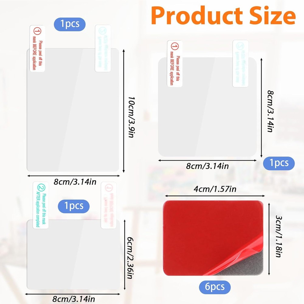 3 Pcs Electrostatic Sticker Mounting Dash Cam 6 Pcs Double-Sided Sticker for Win