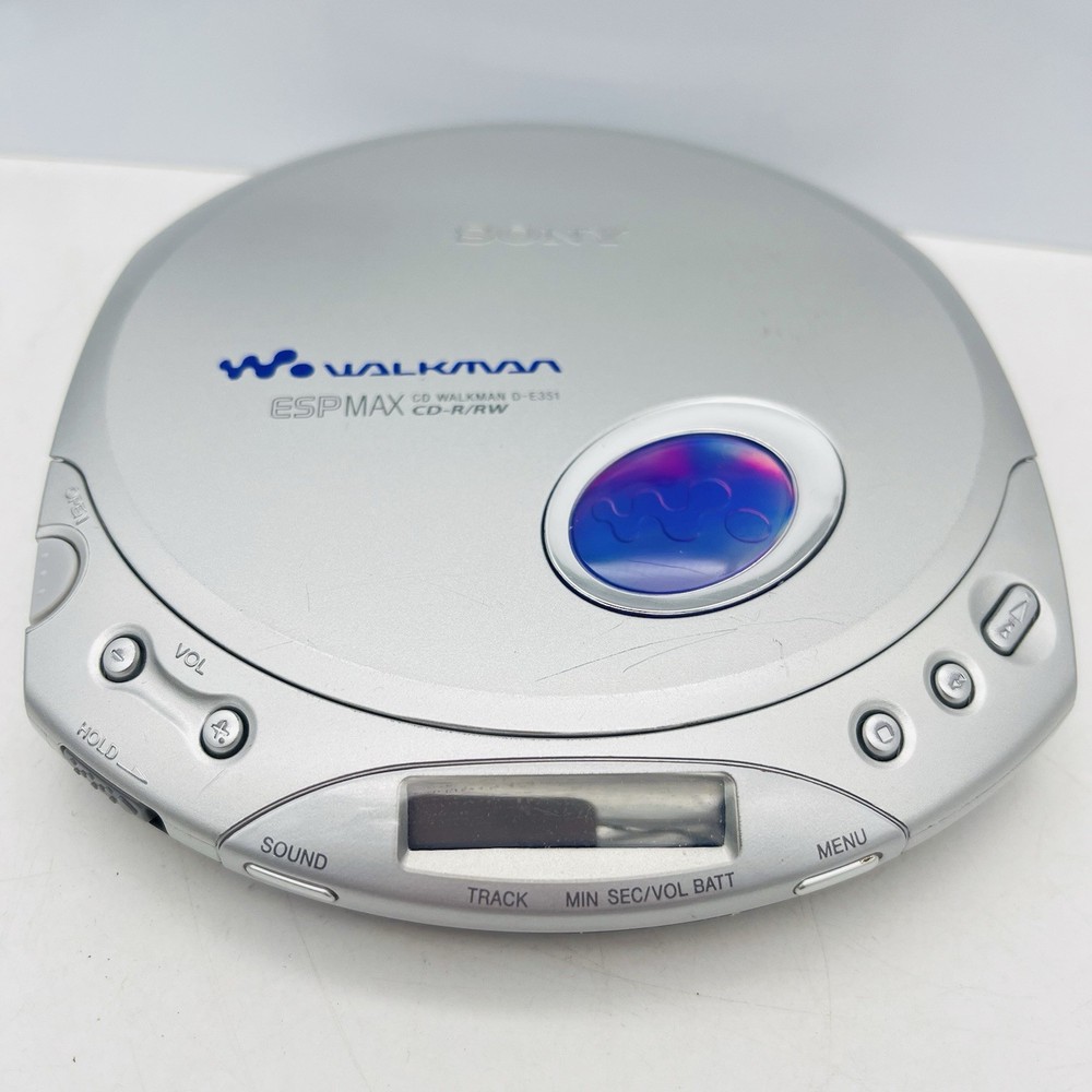 Sony Walkman D-E351 Portable CD Player Boxed Working Silver