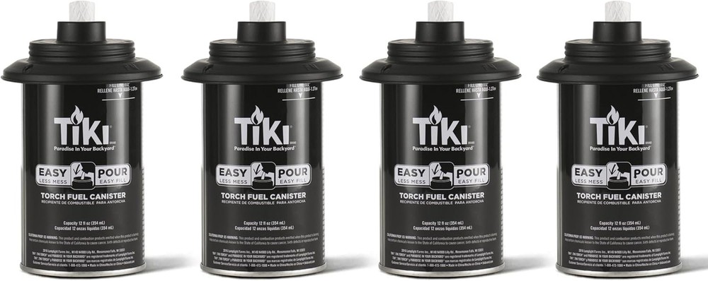 Outdoor Torch Canisters - Weather-Resistant (4 Pack)