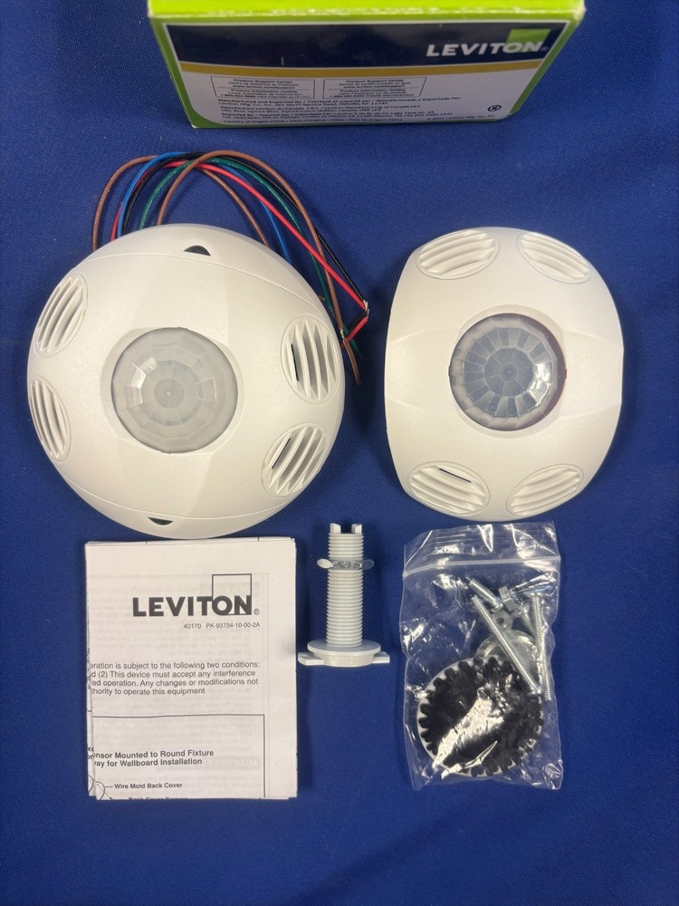 Leviton OSC10-RMW Occupancy Sensor, Multi-Technology (PIR/US), Ceiling Mount