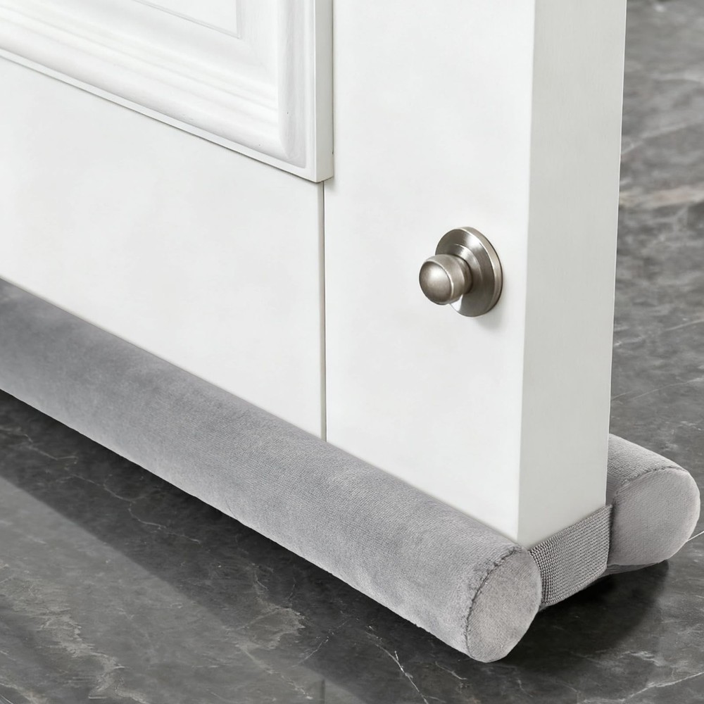 Adjustable Under Door Draft Stopper 30"-36"Double Side Block Design Windproof