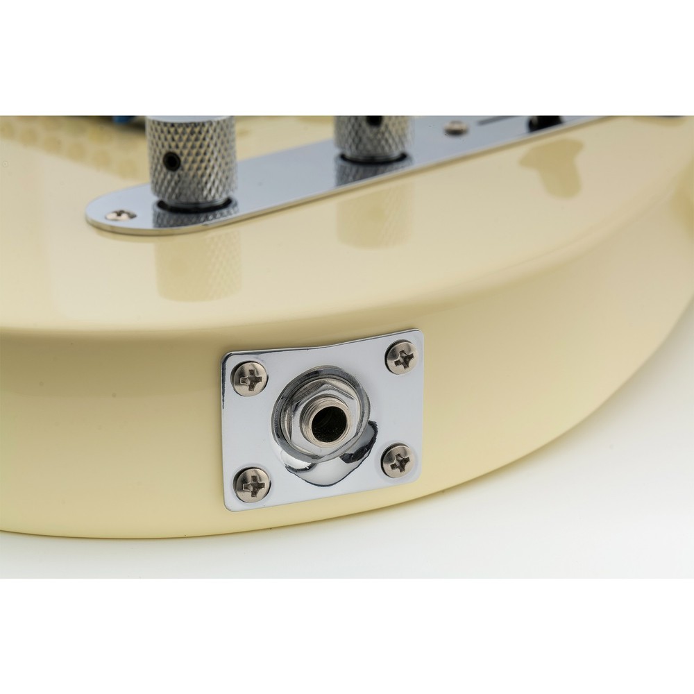 Musiclily 6.35mm Mono Guitar Input Jack Socket , Chrome