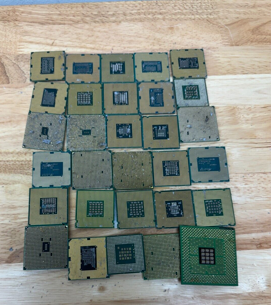 Computer Processors - 1lb 13oz - CPU - Sold as scrap - Bent Pins - Not for Use