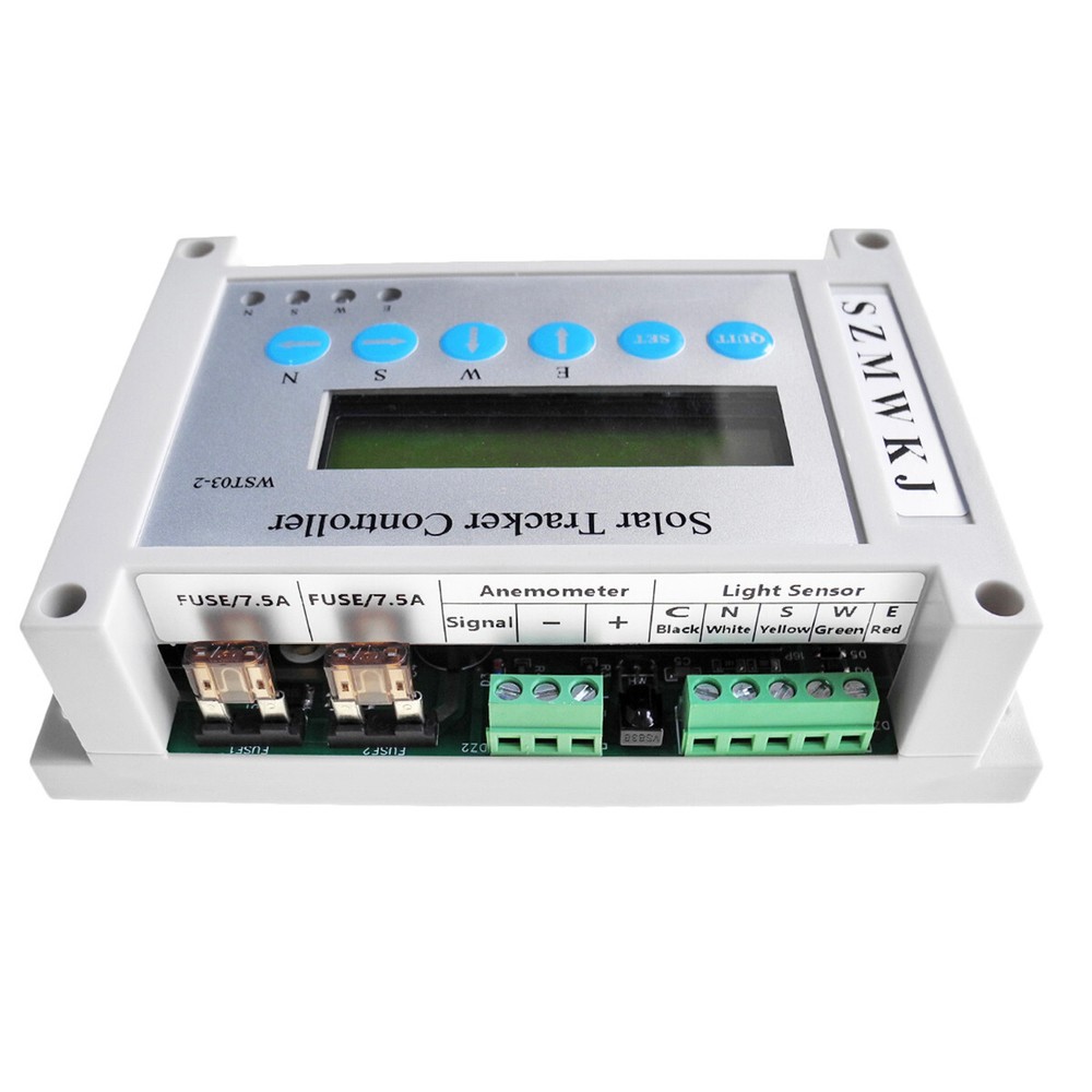 Automatic Tracking Dual Axis Solar Panel Tracker Controller W/ Wind Speed Sensor