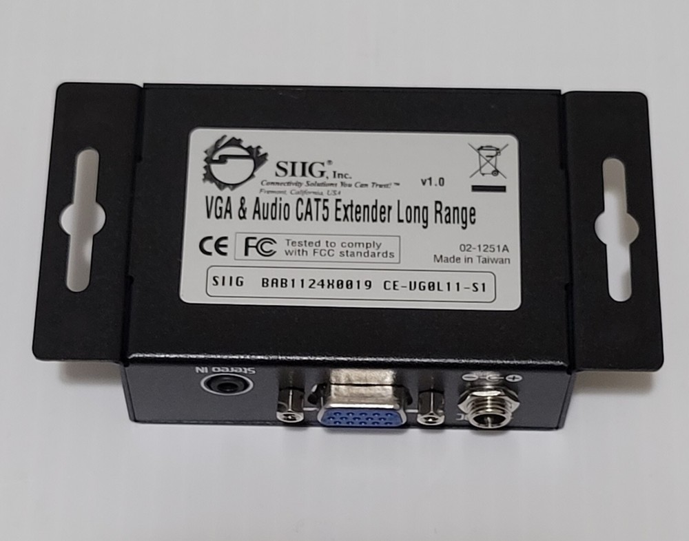 SIIG VGA & Audio CAT5 Extender Long Range