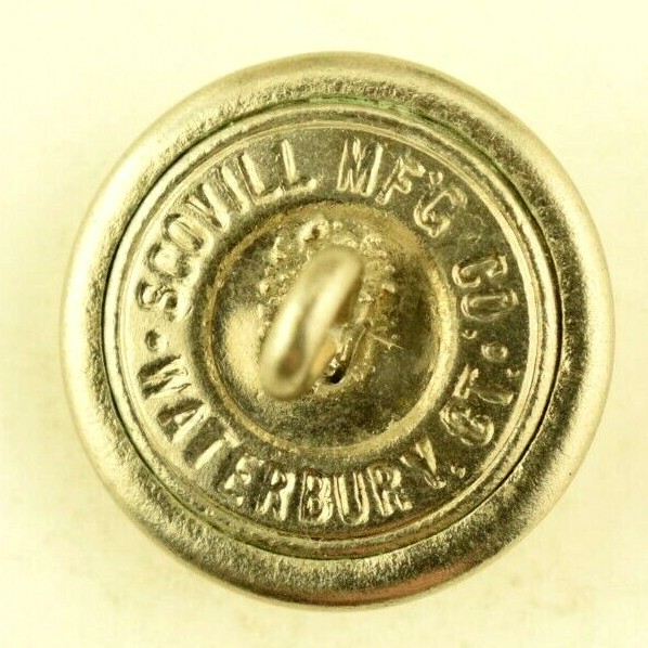 1870s-80s US Eagle Silver Officers Uniform Button Authentic Original B3