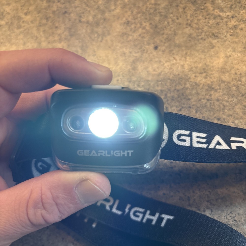GearLight LED Headlamp Flashlight - Hiking - Camping - Outdoors Red Light Blink