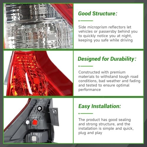 Rear Right Tail Light Assembly Passenger Side Replacement for CRV 4-Door 2012