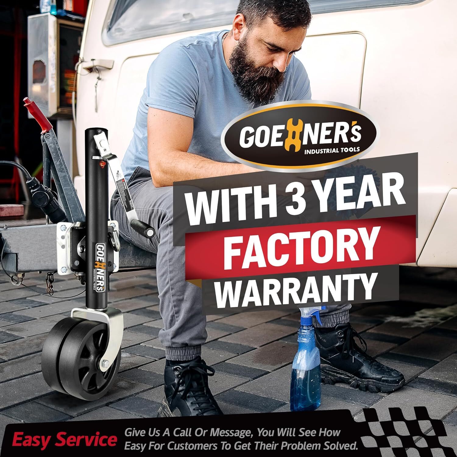 GOEHNER's Boat Trailer Jack 2000 lbs Marine Heavy Duty Swivel Mount Marine