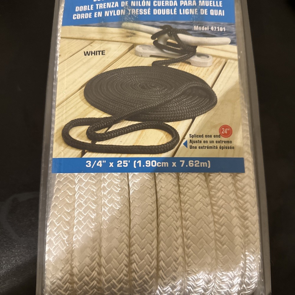 SEACHOICE DOUBLE BRAID NYLON DOCK LINE, Part# 47101