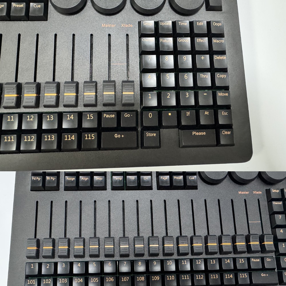 T0 Plus Mini Command Fader Wing on PC DJ Console for MA2 Light Software