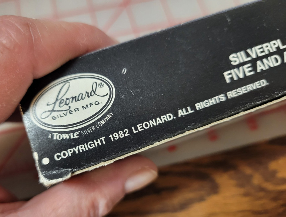 Vintage Leonard 5" Silverplate TABLE CRUMBER Brush - Made in Italy