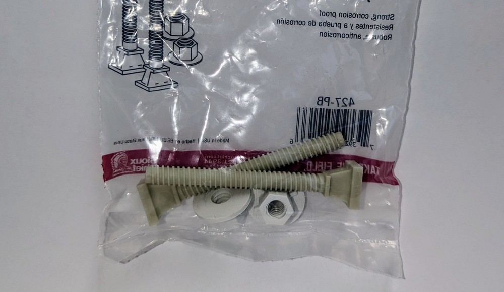 2-1/2" PLASTIC CLOSET BOLTS (PAIR) - 25 pack