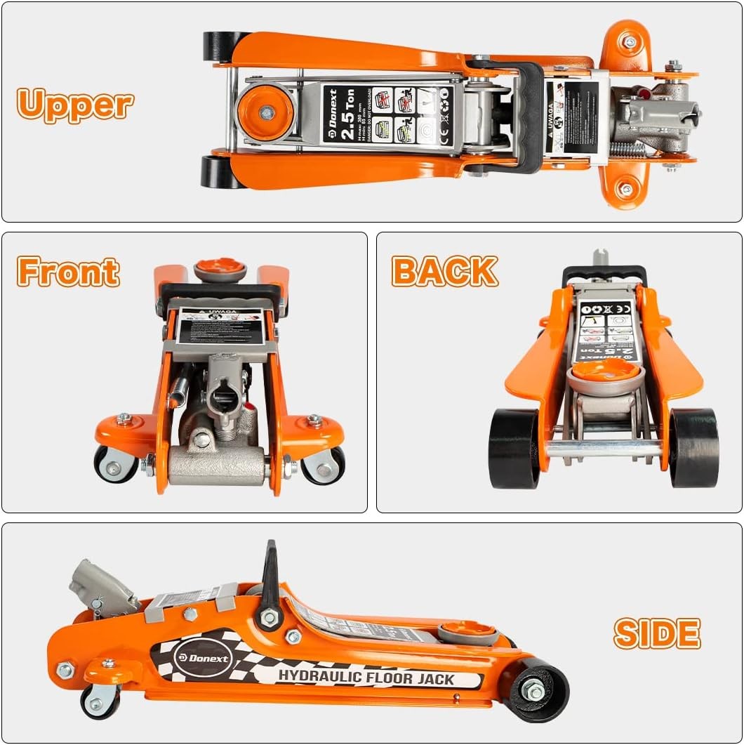 2.5 Ton Steel Floor Jack Low Profile Hydraulic Racing Floor Jack W/ Single