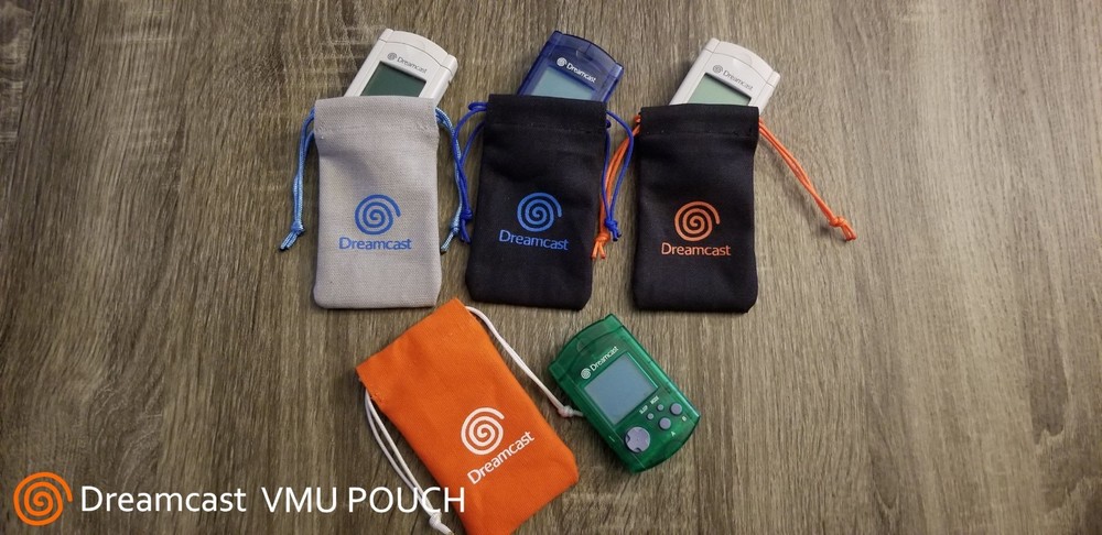 Sega Dreamcast pull string canvas VMU Pouches
