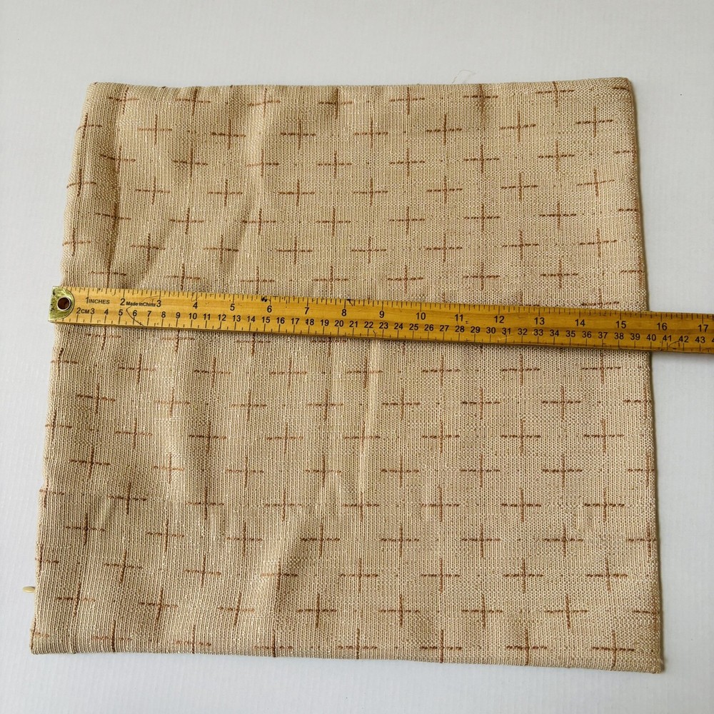 2 Pack Pillow Cover Cushion Cases Thick Polyester Beige 16" Square E1-738