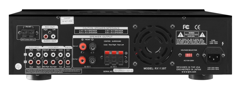 Technical Pro 1500 Watt Home Karaoke Machine System+4) 8" Black Ceiling Speakers