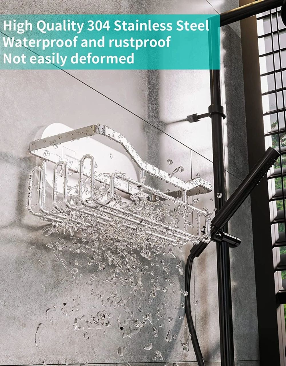 2 Pack Shower Caddy Shelf Bathroom Basket Bath Storage Holder Organizer Rack NEW