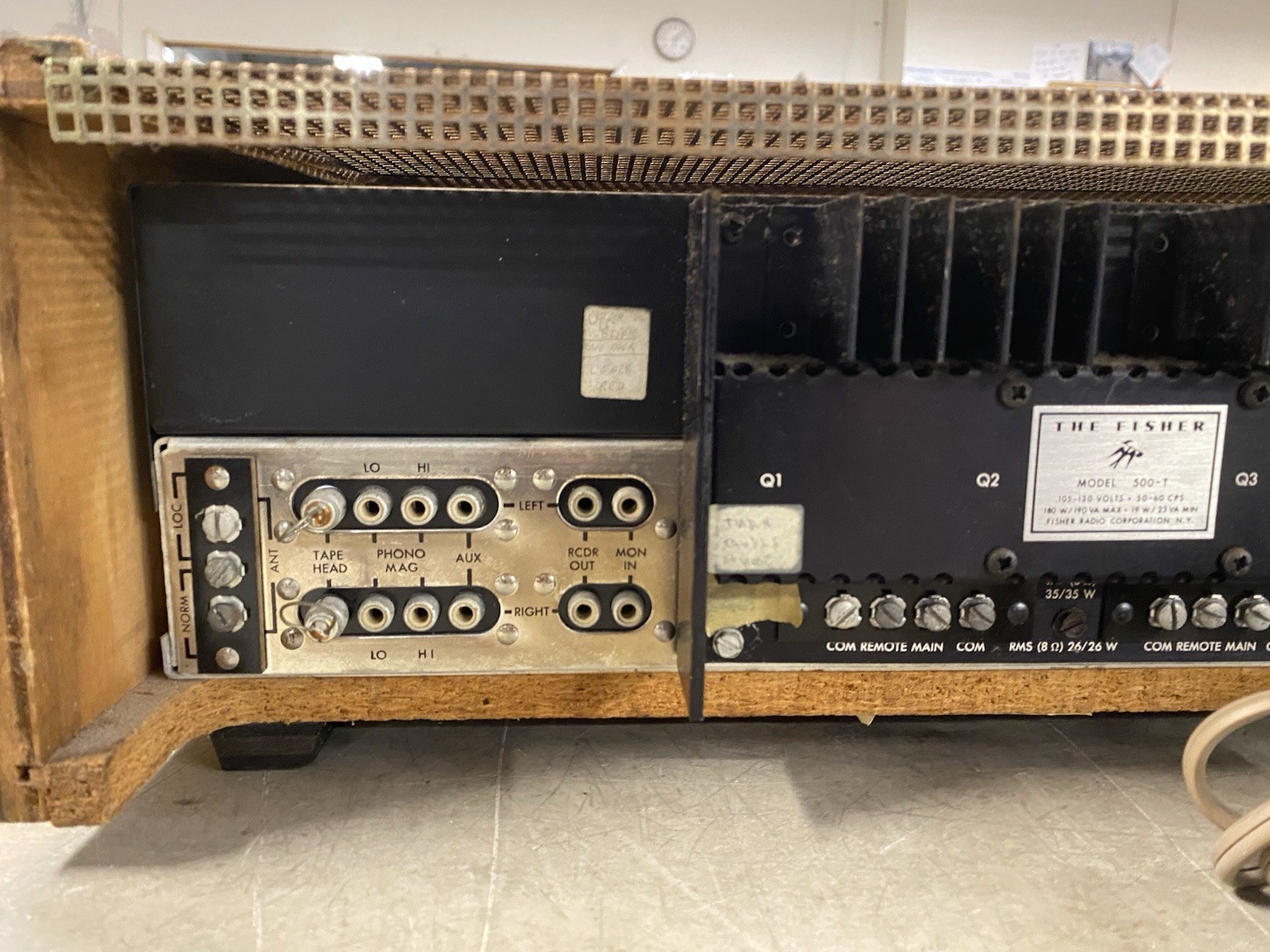 Fisher 500-T Vintage Stereo Receiver Amplifier - FOR PARTS OR REPAIR