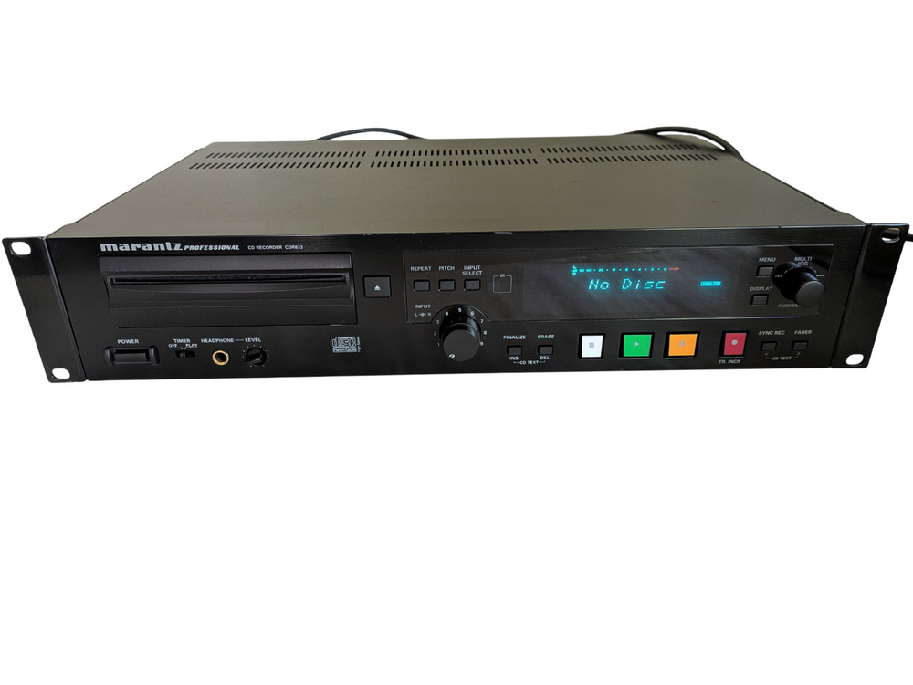 Marantz CDR633 Professional Rackmount Slot Loading CD Player Recorder Powers On