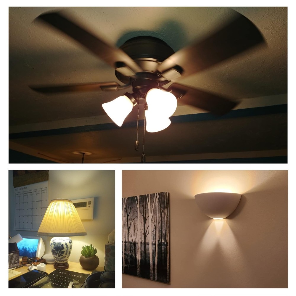 Dimmable LED 3W Small Light Bulb, 25w Equivalent E26 Standard Screw Base, G40...
