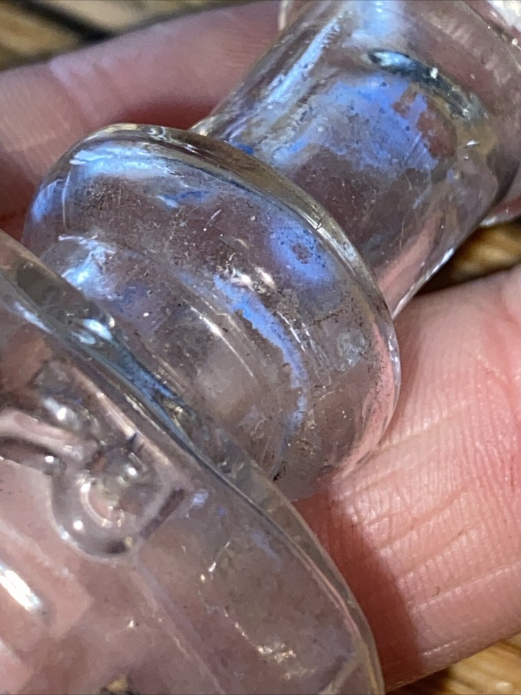 E. RIMMEL' colourless glass perfume bottle
