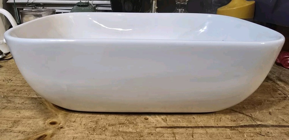 Beautiful Rectangular Porcelain Wash Basin 14"LengthX9.75"WidthX4.75"Depth