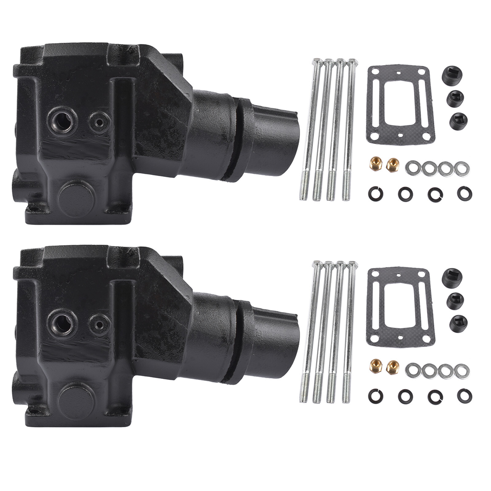 For V6 V8 Volvo Penta 2x Exhaust manifold Riser Elbow OMC 4.3 5.0 5.8 L 350 NEW