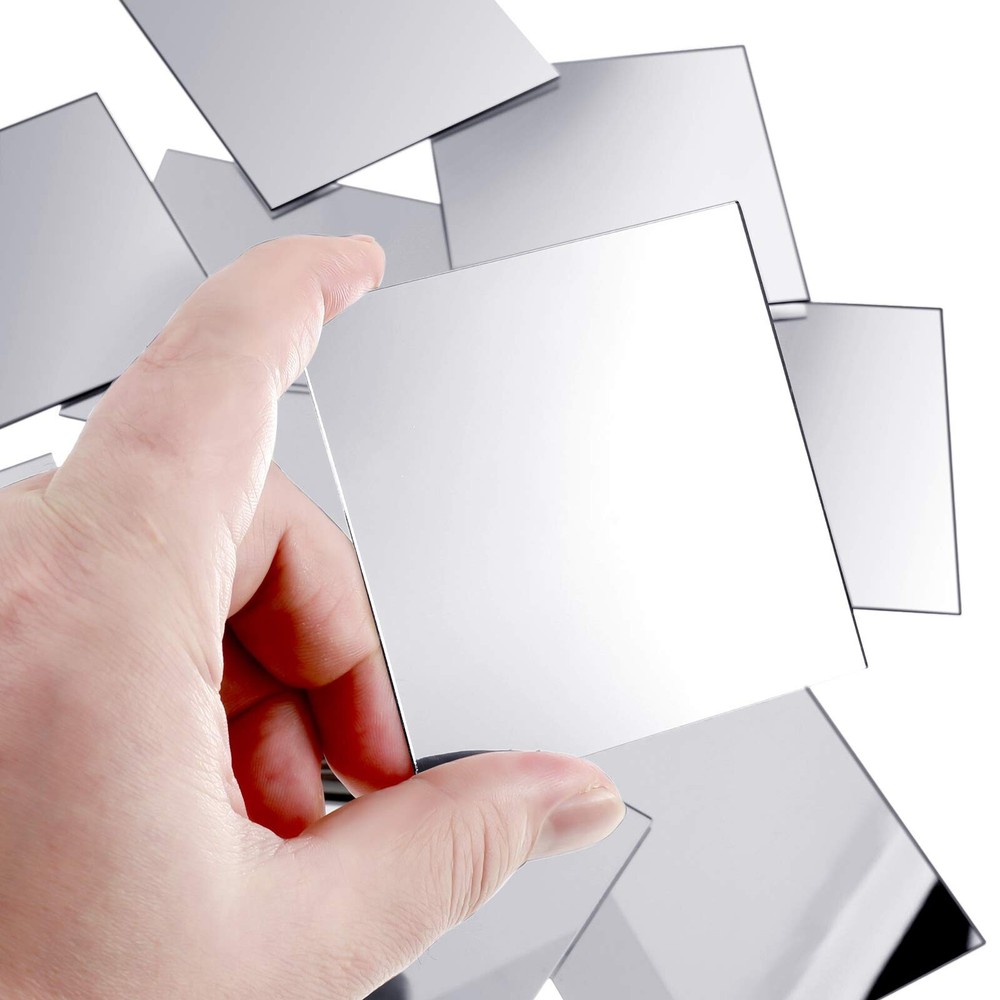 Jetec Mini Size Acrylic Square Mirror Adhesive Small Square Mirror Tiles for ...