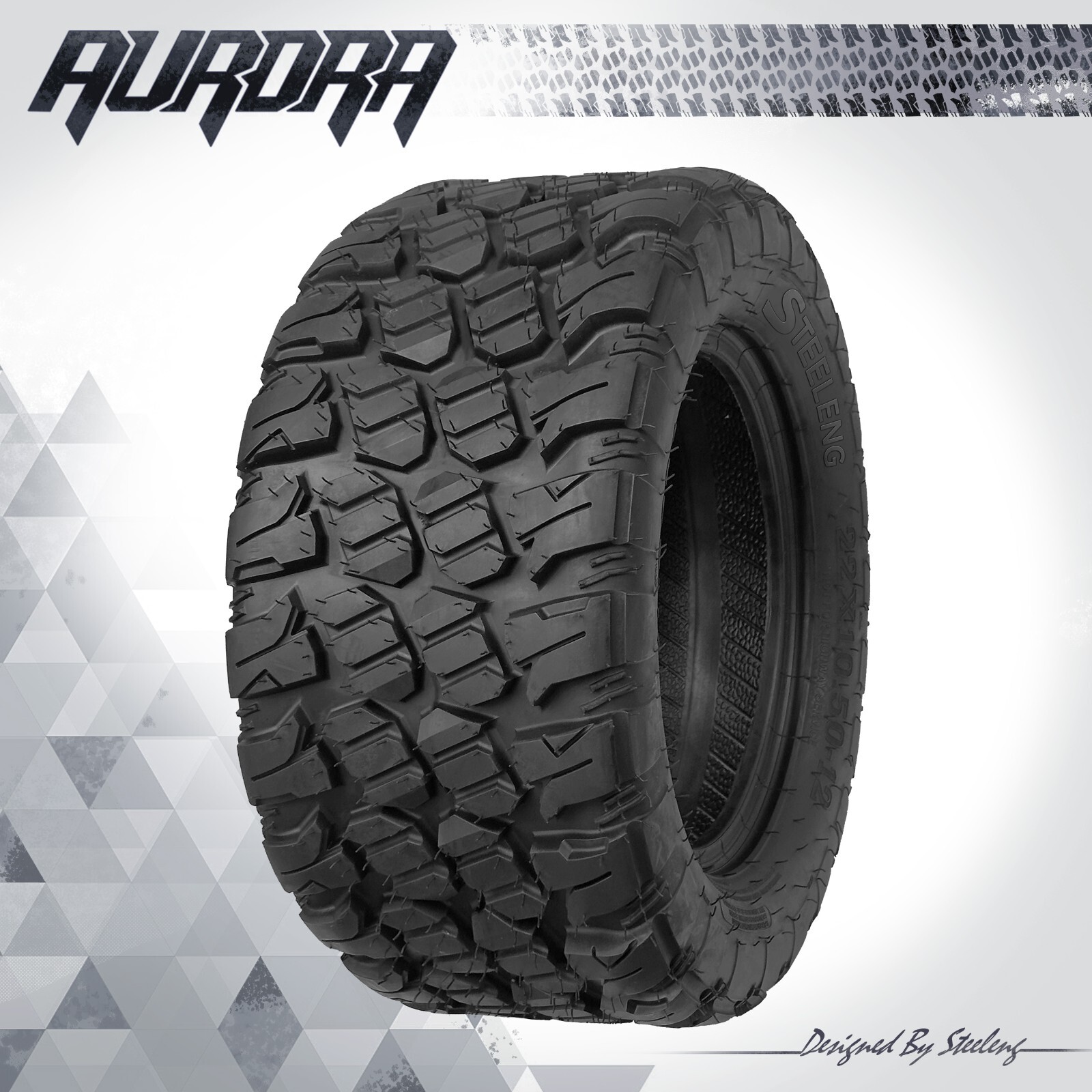 STEELENG GOLF CART 20"x10"-12" AURORA ALL TERRAIN TIRES DOT RATED SET OF 4