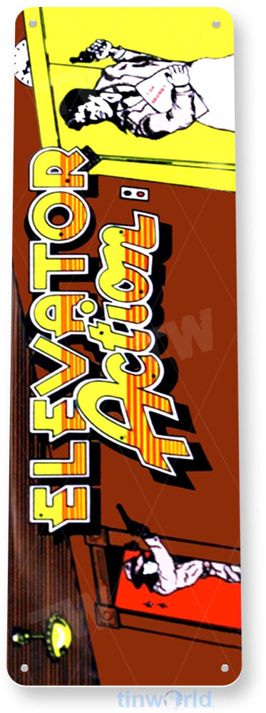 Elevator Action Arcade Sign, Classic Arcade Game Marquee Tin Sign B028