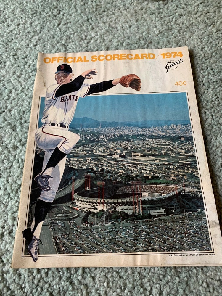 1974 Los Angeles Dodgers v San Francisco Giants Baseball Program