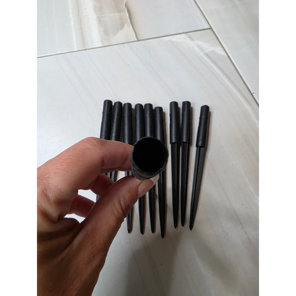 10 Pack Black Plastic Replacement Ground Stakes for Solar Landscape Path Lights