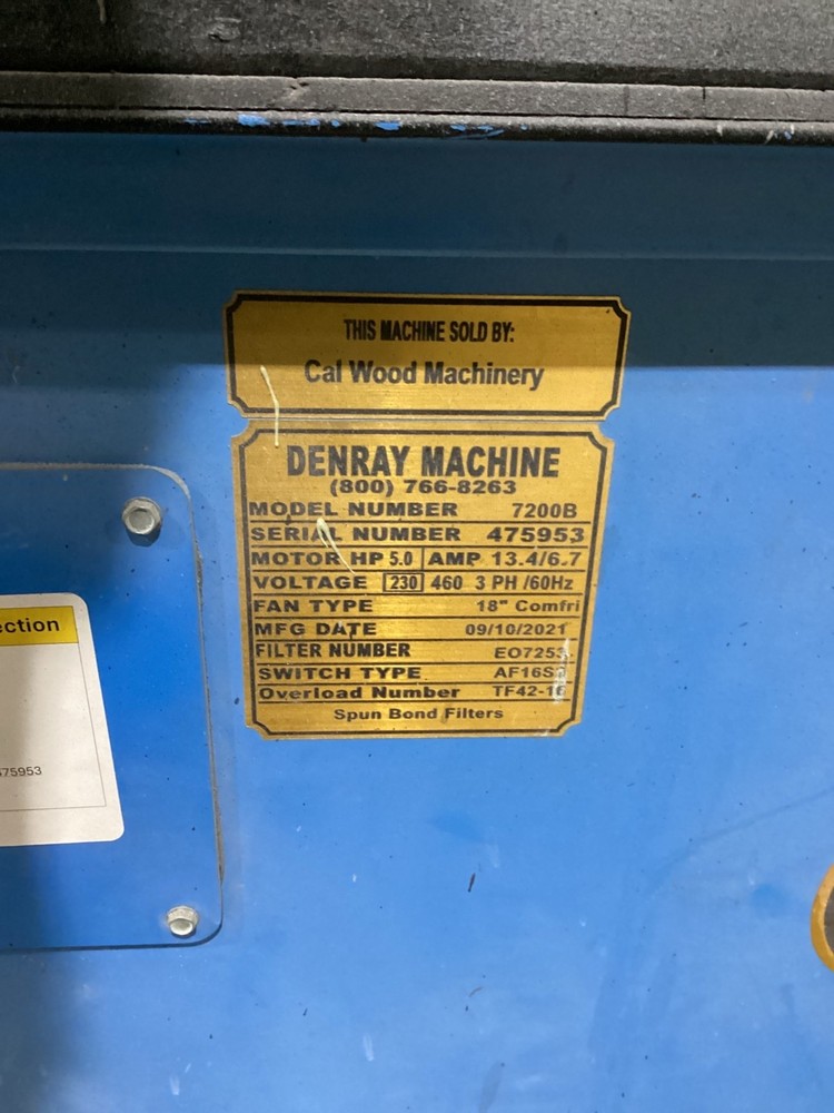 DENRAY MACHINE 7200B DOWNDRAFT TABLE USED