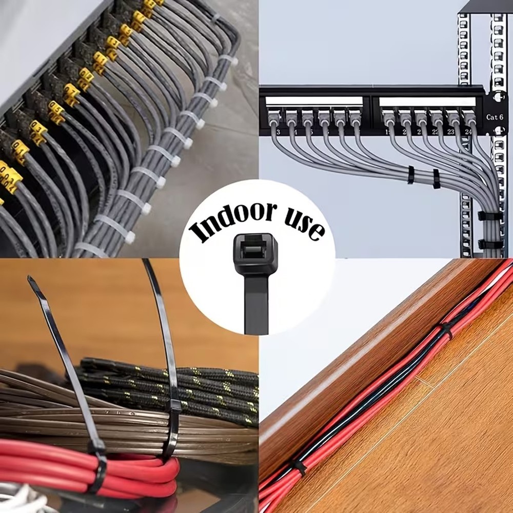 500 Pack Ties Cable Zip Ties Heavy Duty Plastic Self-Locking Nylon Ties