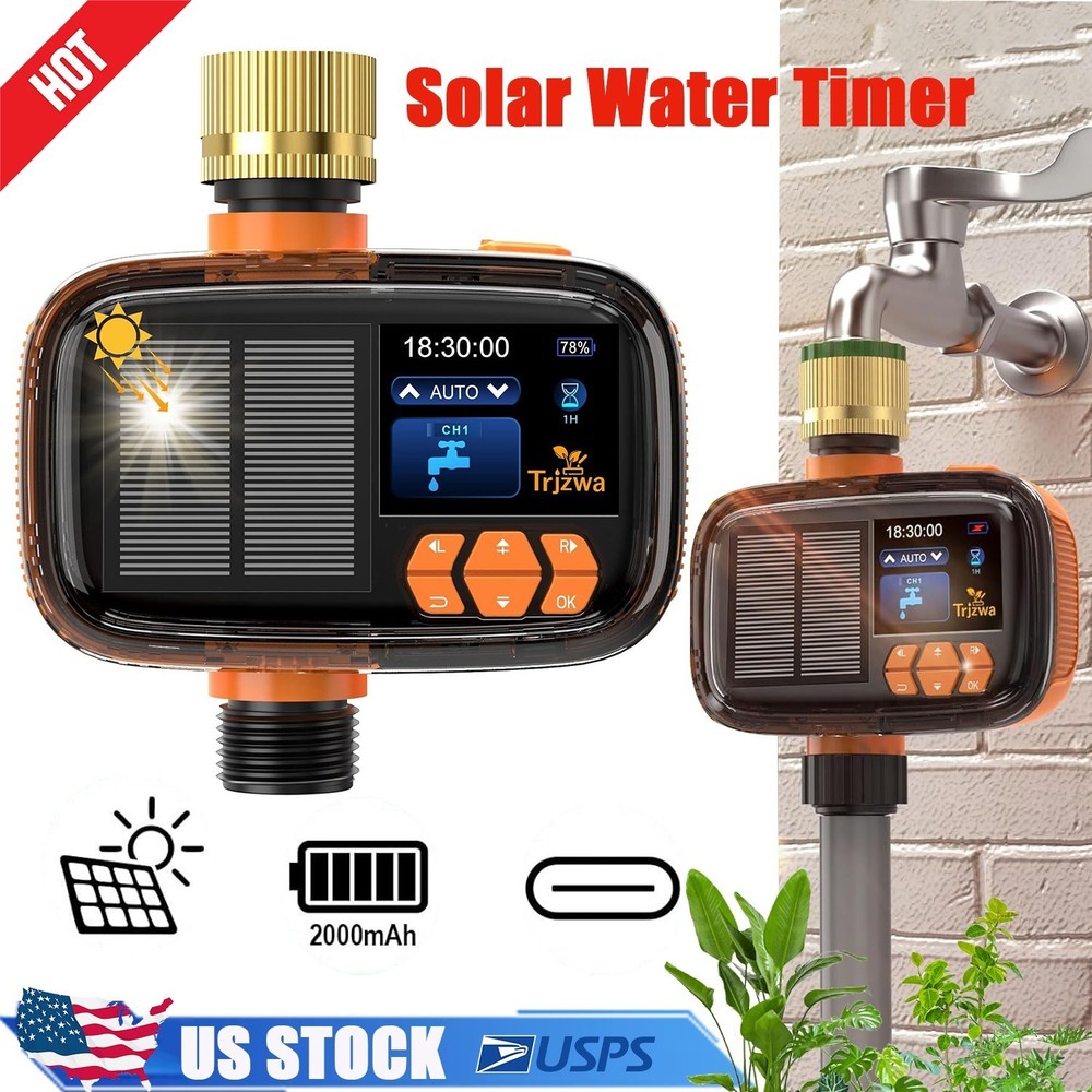 Solar Sprinkler Timer for Smart Hose Timer with Rain Delay/Manual/Automatic