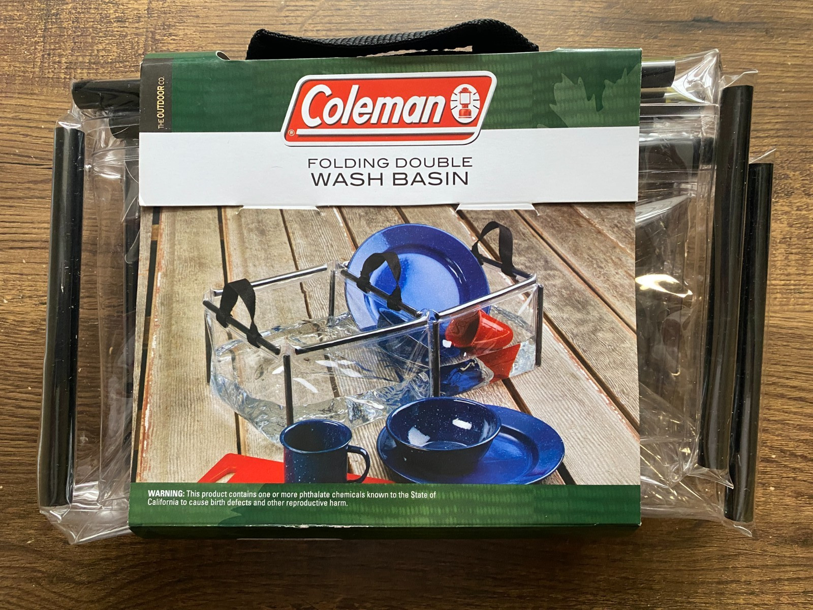 Coleman Outdoor Camping Folding Double Wash Basin with Handles Outdoor Sink Tubs