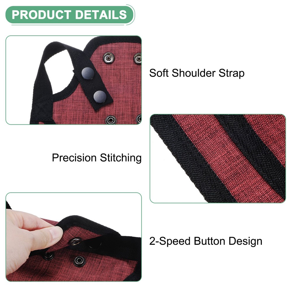 3-Pack Premium Chicken Saddle, Hens Saddle with Adjustable Strap [Red]