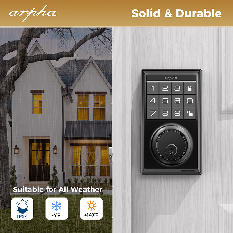 ARPHA Smart Keyless Door Lock Anti-Peeping Password Electronic Keypad Deadbolt