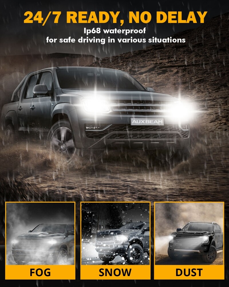 for Ski Doo REV XP XS XR 2003-2018 Snow LED Headlight Kit High & Low Bulb+CANBUS