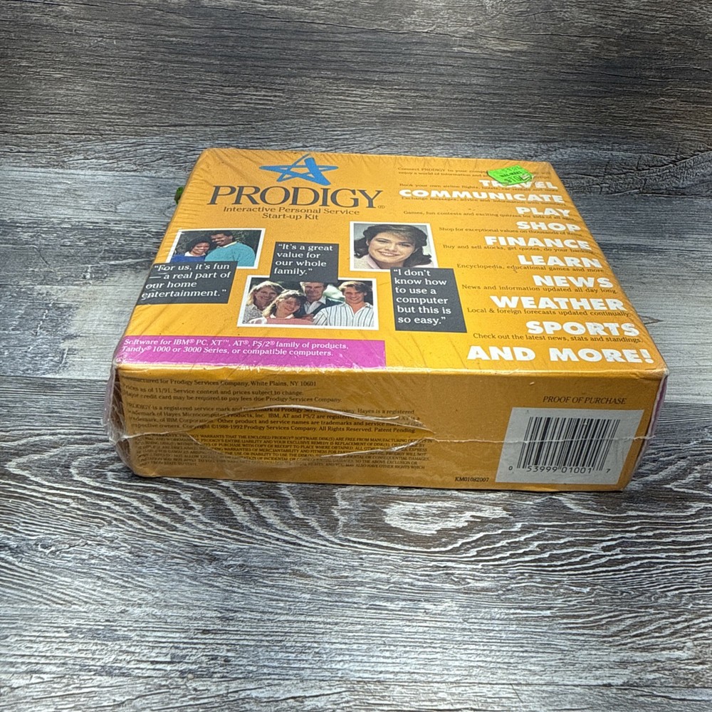 Prodigy Interactive Personal Service Start-Up Kit IBM PC Vintage Software 3.1