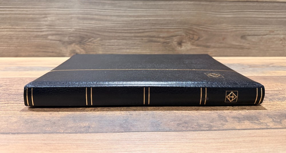 LIGHTHOUSE – “BASIC” Hard Cover Stockbook for Stamp Album – 32 Page Black 9”X12”