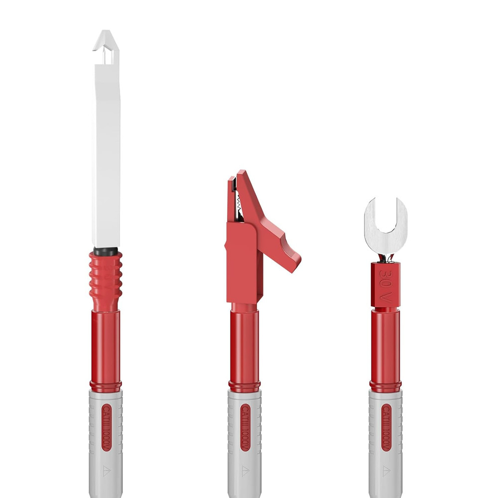 25PCS Silicone Multimeter Test Leads Kit w/Replaceable Wire Piercing Test Probes