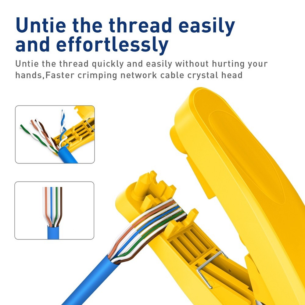 4-in-1 RJ45 Cable Tool with Cutting,Stripping,Untangling, and3460