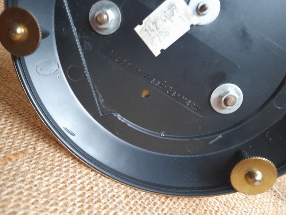 vintage Kundo Quartz Clock Germany Gold Colour