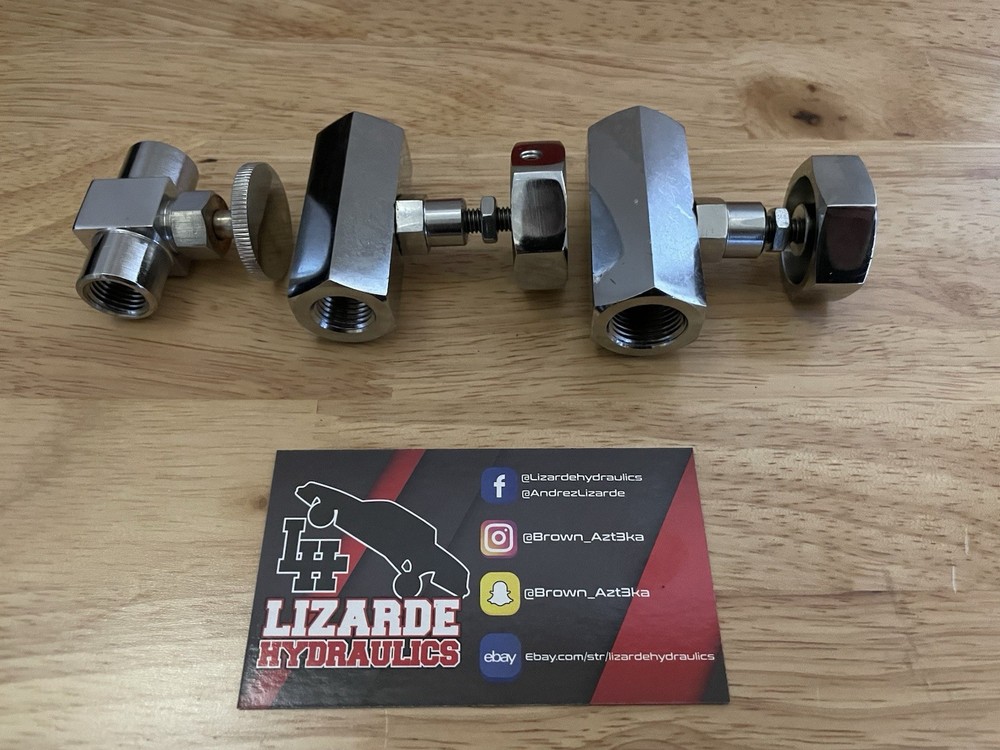 Lowrider hydraulics CHROME Hex slowdown Kit, 1/4” npt *3pcs