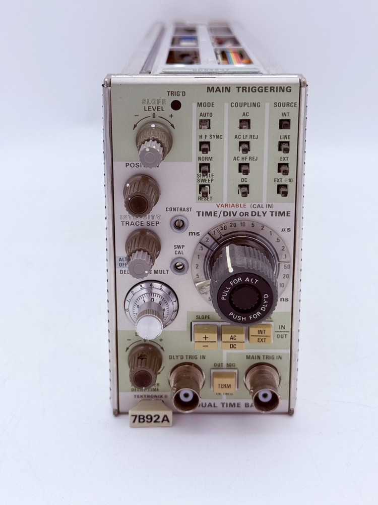 Tektronix 7B92A Dual Time Base Horizontal Plug-in - Tested & working