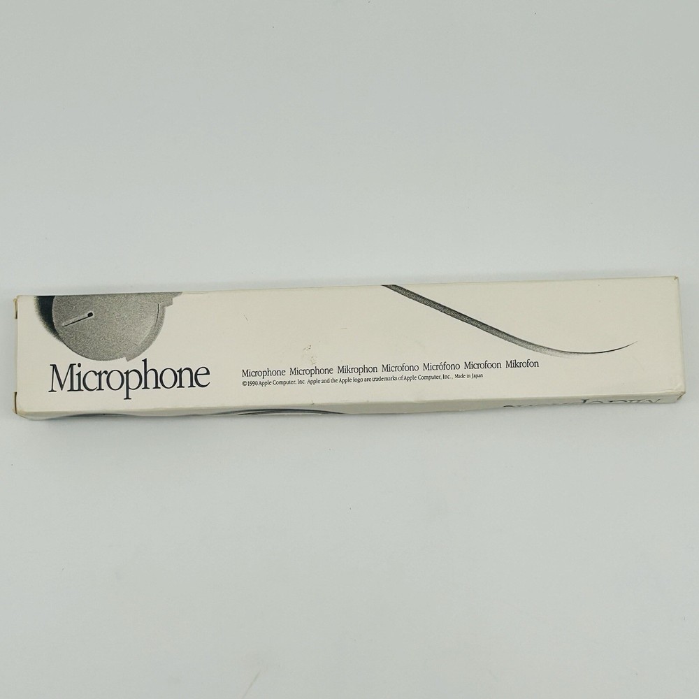 VINTAGE 1990 Apple Microphone Original Box Apple Computer Mic Electronics NEW