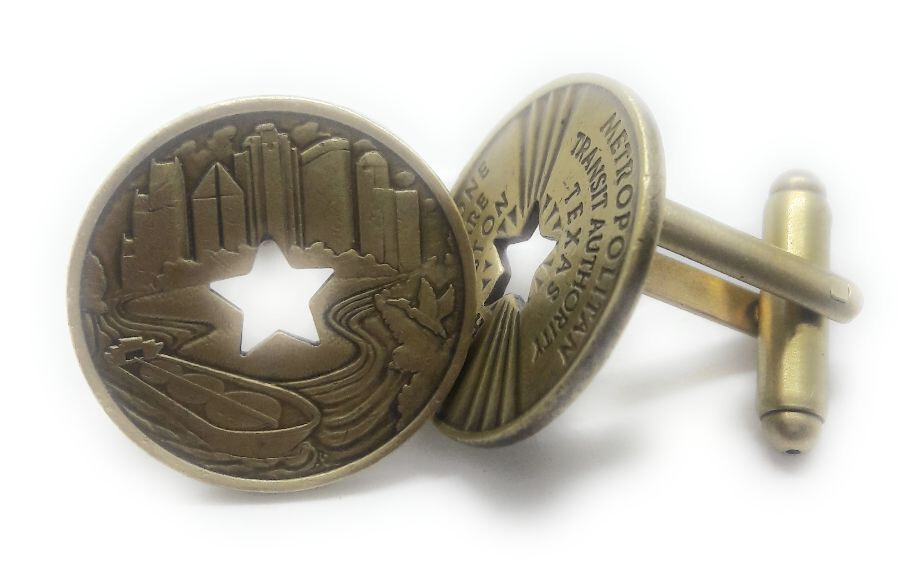 RETRO HOUSTON TOKEN CUFFLINKS